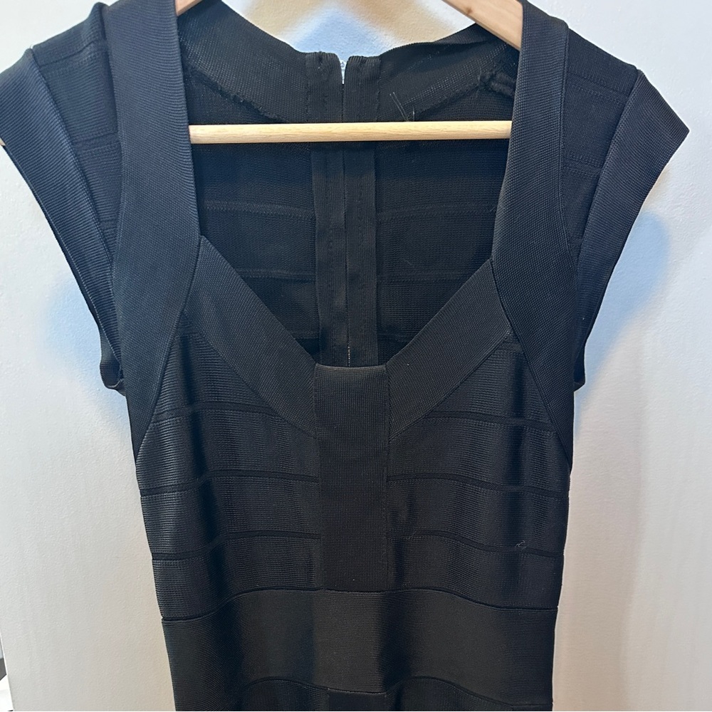 Authentic Hervé Léger Black Bandage Dress | Icon Style | Size 6/8